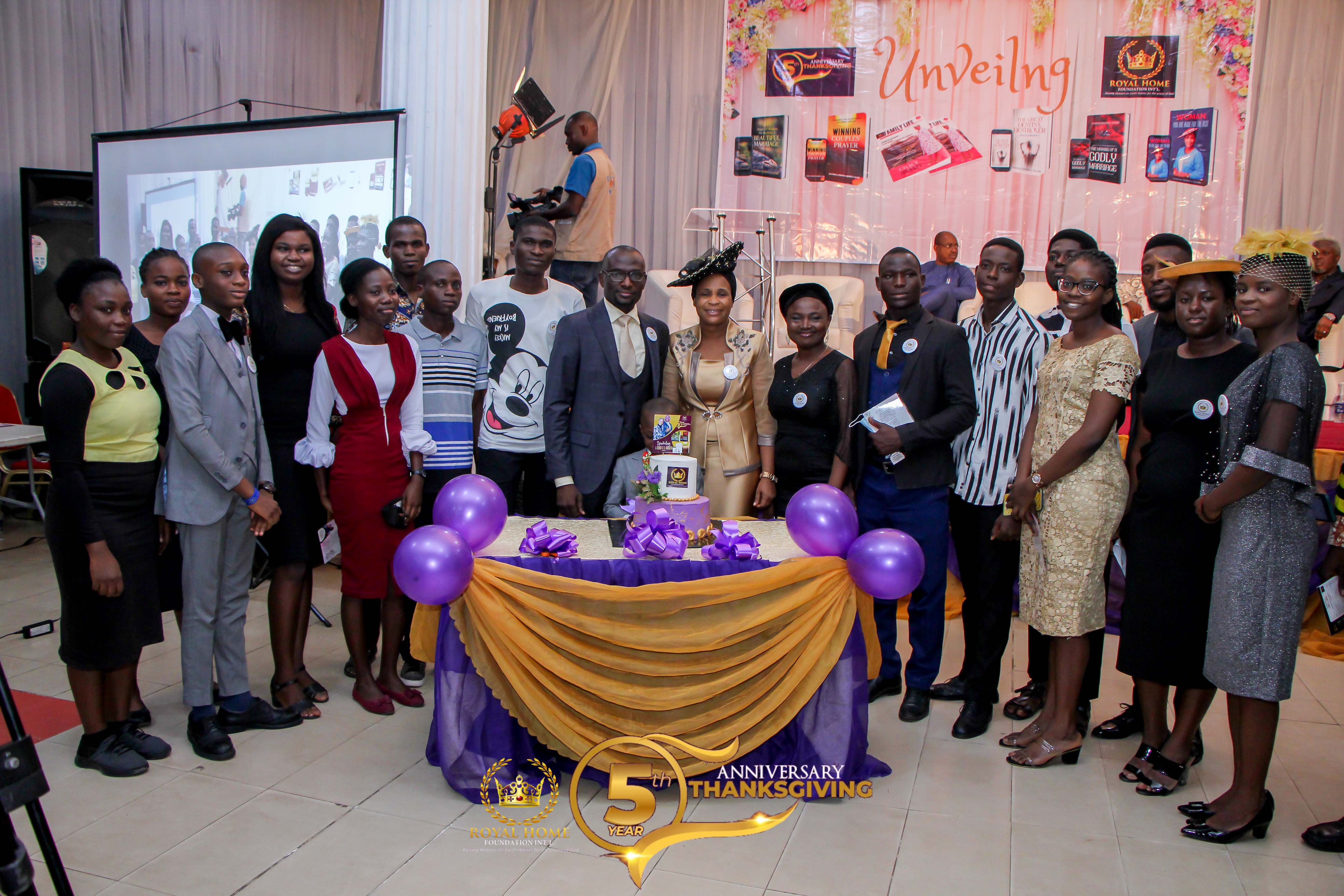 Guests and the RHFI founders celebrating together at the ministry's 5th Anniversary Thanksgiving